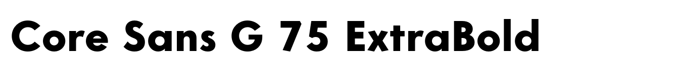 Core Sans G 75 ExtraBold